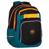 Skolas mugursoma CoolPack Loop Blacko, melna krās./zaļa krās./oranža krās., 44 cm x 32 cm x 18 cm