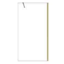 Dušas siena Besco Eco-N Walk-In, 110 cm x 195 cm, zelta krās./rūdītais