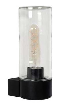 Āra sienas lampa Lucide Micha, 40W, E27, IP44, melna krās., 9 cm x 24.5 cm