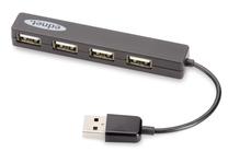 USB šakotuvas Ednet USB 2.0 Hub 4-Port Plug & Play USB, 4 x USB female, juoda sp.