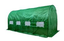 Akendega kaarjas kasvuhoone 000756, polüvinüülkloriid (pvc), 6 x 3 m, roheline v.