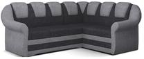 Kampinė sofa Lord II Dora 96, Dora 90, juoda sp./pilka sp., dešininė, 190 x 180 cm x 105 cm