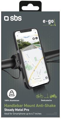 Telefono laikiklis dviračiams ir paspirtukams SBS Teeride E-Go Holder Metal 360 for Electric Scooter / Bike, juoda sp.