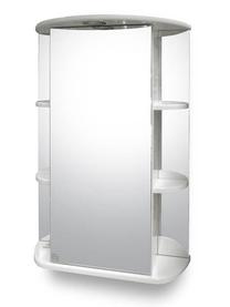 Pakabinama vonios spintelė su veidrodžiu Riva SV55-1, balta, 24 cm x 55 cm x 80 cm