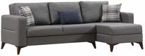 Kampinė sofa - lova Atelier Del Sofa Kristal 730MST1380, tamsiai pilka sp., dešininė, 90 x 236 cm x 86 cm