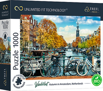 Dėlionė Trefl Wanderlust Amsterdam 10702T, 48 cm x 68.3 cm, 1000 vnt., įvairių spalvų