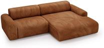 Kampinė sofa Polak Meble Passion, terakotinė sp., dešininė, 285 x 178 cm x 70 cm
