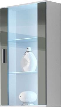 Vitrina Cama Meble Soho 2, balta sp./pilka sp., 120 cm x 41 cm x 80 cm
