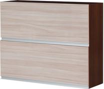 Viršutinė virtuvinė spintelė Bodzio Sandi KS90GDP-LA/OR, ruda sp./smėlio sp., 31 cm x 90 cm x 72 cm