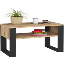 Kavos staliukas Akord Domi, ąžuolo sp./juoda sp., 92 cm x 50 cm x 45 cm