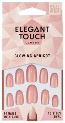 Pielīmējamie nagi Elegant Touch Polished Colour 10593921, glowing apricot krās., 25 gab.