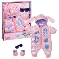 Комбинезон для куклы Zapf Creation Baby born Deluxe Snowsuit, розовый цв.