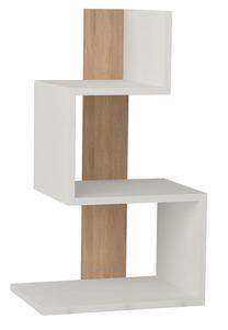 Pastatoma lentyna Kalune Design Rosie 855DTE2907, ąžuolo sp./balta sp., 72 cm x 42 cm x 30 cm
