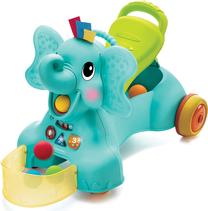 Детская машинка каталка Infantino 3-in-1 Sit Walk & Ride Elephant, синий цв./желтый цв./зеленый цв.