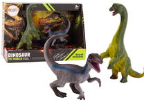 Figūrėlių rinkinys, dinozauras Lean Toys Era Of Dinosaurs Brachinosaurus And Velociraptor, 2 vnt., žalia sp./pilka sp.