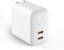 Telefono įkroviklis Aukey PA-R1S, 2 x USB Type-C, balta sp., 20 W