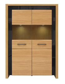 Vitrina Arosa, juoda sp., 105 cm x 40 cm x 149.5 cm