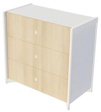 Komoda Kalune Design STK-SSC-A001367, akacijų sp./balta sp., 78.5 cm x 81.3 cm x 44 cm