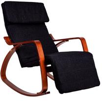 Supamasis krėslas ModernHome With Footrest, ruda sp./pilka sp., 70 cm x 70 cm x 97 cm