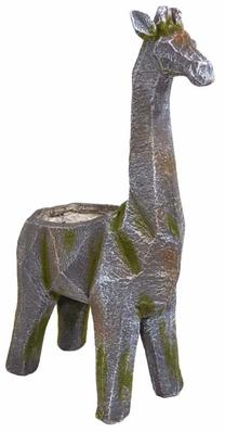 Sodo dekoracija "Gėlių vazonas", „Žirafa“ Besk, 37 cm x 17 cm x 57 cm, pilka sp.