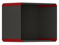 Sieninė lentyna Possi, raudona/pilka, 50 cm x 30 cm x 40 cm