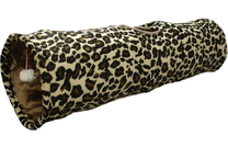 Туннель для кошек Flamingo Leopard 507667, коричневый цв./черный цв./желтый цв., 90 см