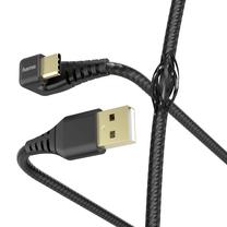Kabelis Hama Gamer CHA-DAT-CAB USB A, USB Type C, 1.5 m, melna krās.