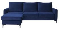 Kampinė sofa - lova Bodzio Milano TMIN-P5, tamsiai mėlyna sp., 239 x 177 cm x 90 cm