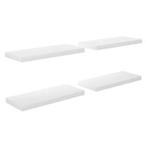Sieninė lentyna VLX Floating High Gloss, balta sp., 3.8 cm x 23.5 cm x 60 cm