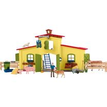 Figūrėlių rinkinys, ferma Schleich Large Stable, 92 vnt., įvairių spalvų