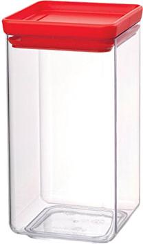 Lielapjoma produktu konteiners Brabantia, 1.6 l, caurspīdīga krās./sarkana krās.