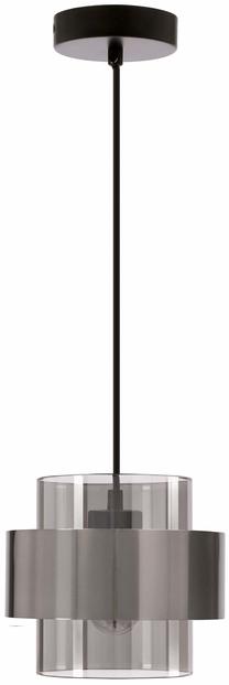 Lampa griesti Candellux Lighting Spiega 31-47113, E27, 1 x 60 W, pelēka krās. / melna krās.