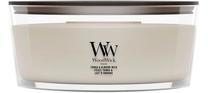 Žvakė, aromatinė WoodWick Tonka & Almond Milk, 40 - 65 h, 453 g, balta sp.