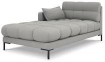 Sofa Micadoni Home Mamaia Chaise Longue, šviesiai pilka sp., kairinė, 185 x 102 cm x 75 cm