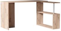 Kampinis rašomasis stalas Kalune Design Cayko 835PUQ3823, 130 cm x 50 cm, 73.8 cm, ruda sp.