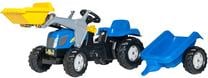 Traktors ar pedāļiem Rolly Toys NEW HOLLAND, zila krās.