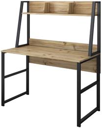 Rašomasis stalas Kalune Design M4 1596, 120 cm x 60 cm, 140 cm, juoda sp./riešuto sp.