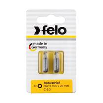 Atsuktuvų antgalių komplektas Felo 02430036, HEX3, 25 mm