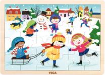 Medinė dėlionė VIGA Winter 51272, 22 cm x 30 cm
