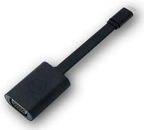 Adapteris Dell USB-C to VGA USB Type-C, VGA 15 pin female, melna krās.