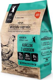 Sausā kaķu barība Wiejska Zagroda Rural Farm Chicken with Salmon, vistas gaļa, 0.4 kg