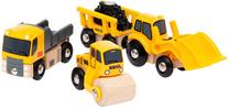 Statybos transporto priemonės Brio World Construction Vehicles 33658, geltona sp.