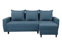 Kampinė sofa - lova Malin, mėlyna sp., 230 x 136 cm x 98 cm