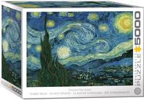 Dėlionė Eurographics Fine Art Vincent Van Gogh Starry Night, 152.5 cm x 101.5 cm, 5000 vnt., mėlyna sp./geltona sp./žalia sp.