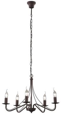 Sietynas kabinamas Reality Country R1198-24, E14, 5 x 40 W, ruda sp./juoda sp. / ruda sp.