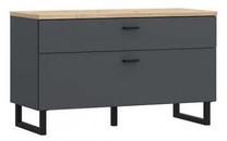 ТВ стол Forte Leokadia, дубовый цв./серый цв., 41.3 см x 95.4 см x 57.7 см