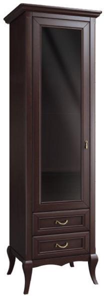 Vitrina MN Viktorija 1DS2SZ, ruda, 63 cm x 55 cm x 205 cm