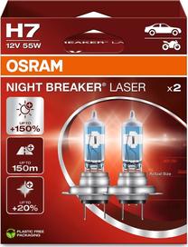Автомобильная лампочка Osram Night Breaker Laser O64210NL-2HB, галогеновая, прозрачный цв., 12 В