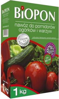 Mēslojums lapu dārzeņiem, gurķiem, tomātiem Biopon, 1 kg