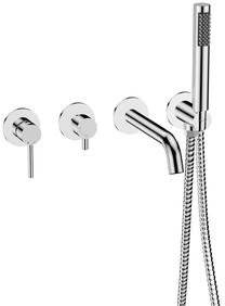Скрытый смеситель для ванной Besco Veo 4-Points Faucet, хромовый цв.